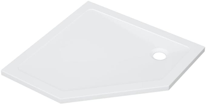 FugaFlow Efficiente Anta Douchebak - 100x100x4cm - vijfhoek - acryl - glans wit