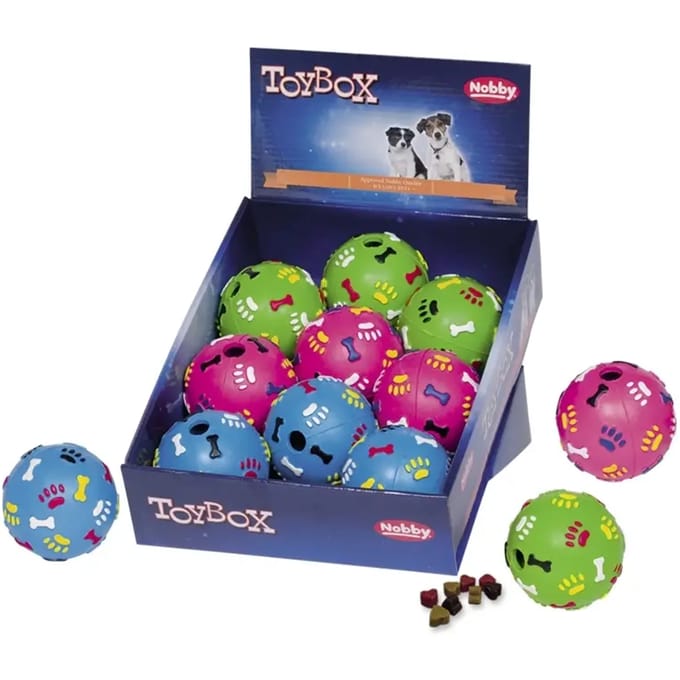 Rubber traktatieballen voor honden Nobby Pet (x9)