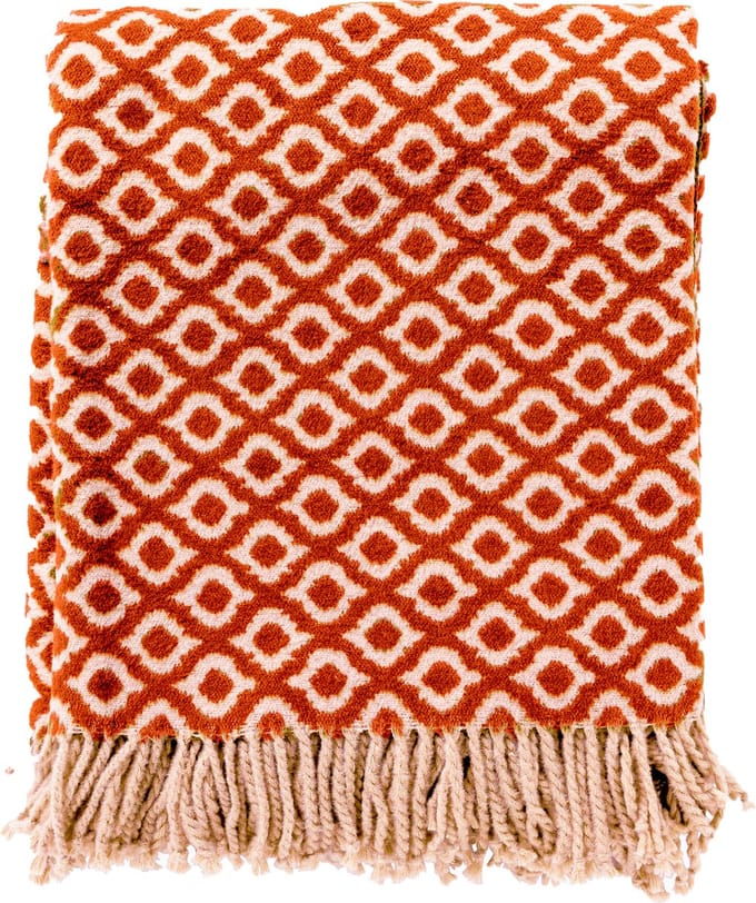 ISABELLA | Plaid 150x200 cm | Potters Clay | Oranje | Multicolor | Hoii