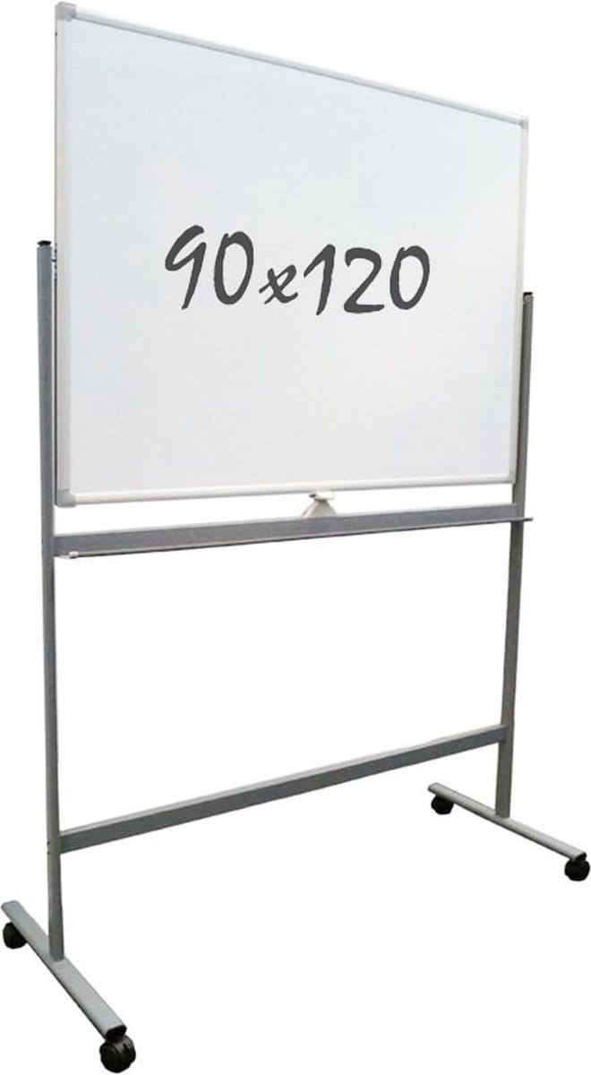 IVOL Whiteboard verrijdbaar 90 x 120 cm - Dubbelzijdig - Magnetisch