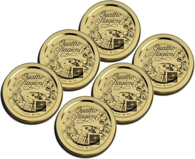 Quattro Stagionie metaal - reservedeksel 86mm - 6 stuks -
