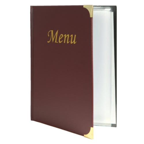 Securit® Menukaart | Menukaart map A4 Basic - wijnrood