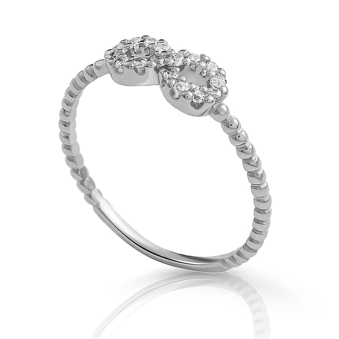 Orphelia 'Infinity' Damesring van 925 Sterling Zilver - Zilver ZR-7528