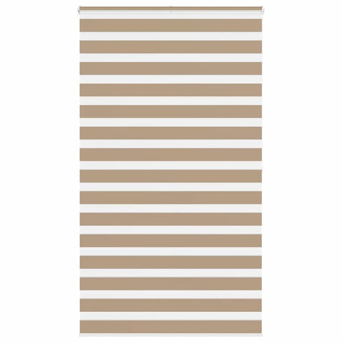 vidaXL - Zebra - Blind - 125x200 - cm - stofbreedte - 120,9 - cm - polyester - zandbruin