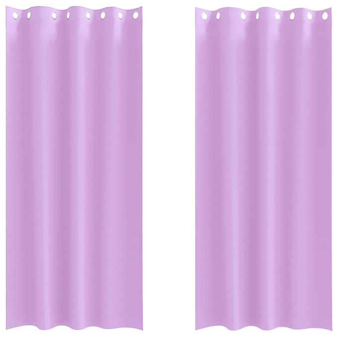 vidaXL - Blackout - Gordijnen - met - Ringen - 2 - st - Paars - 245 - x - 140 - cm - Polyester