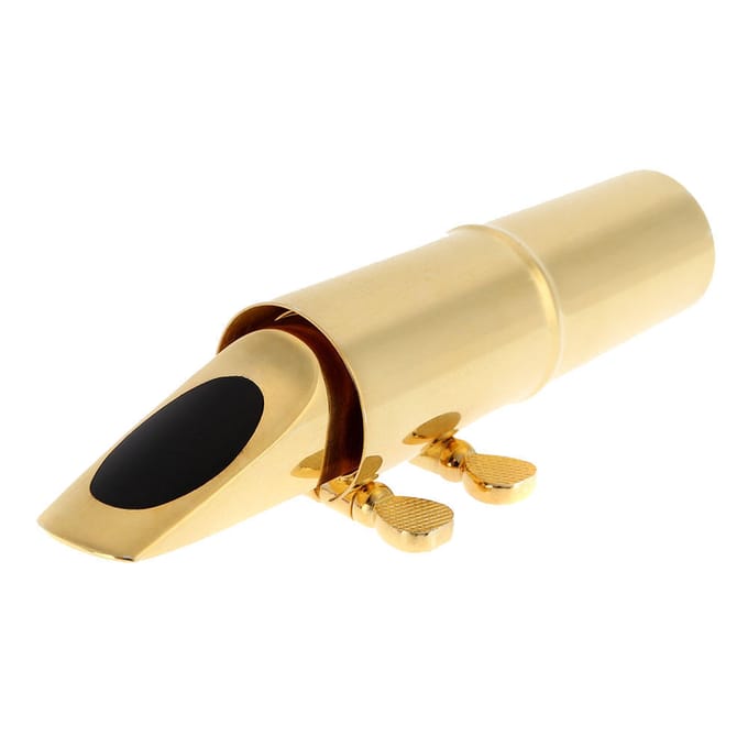 Jazz Tenor Sax Saxofoon 5C Mondstuk Metaal met Mondstuk Patches Pads Kussens Cap Gesp Verguld 5C beige