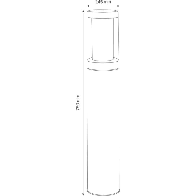 LCD Tuinpadverlichting 1256 van roestvrij staal, zeewaterbestendig, 75 cm