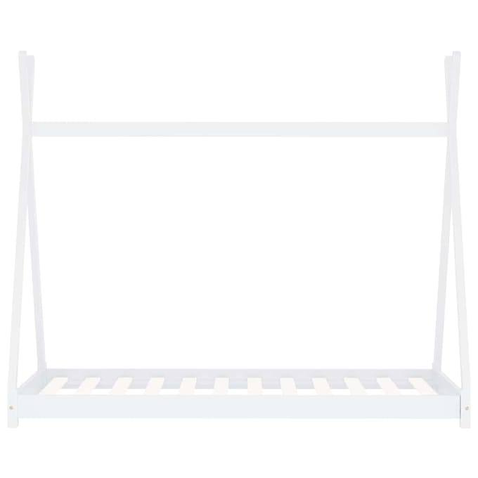 vidaXL - Kinderbedframe - massief - grenenhout - wit - 90x200 - cm