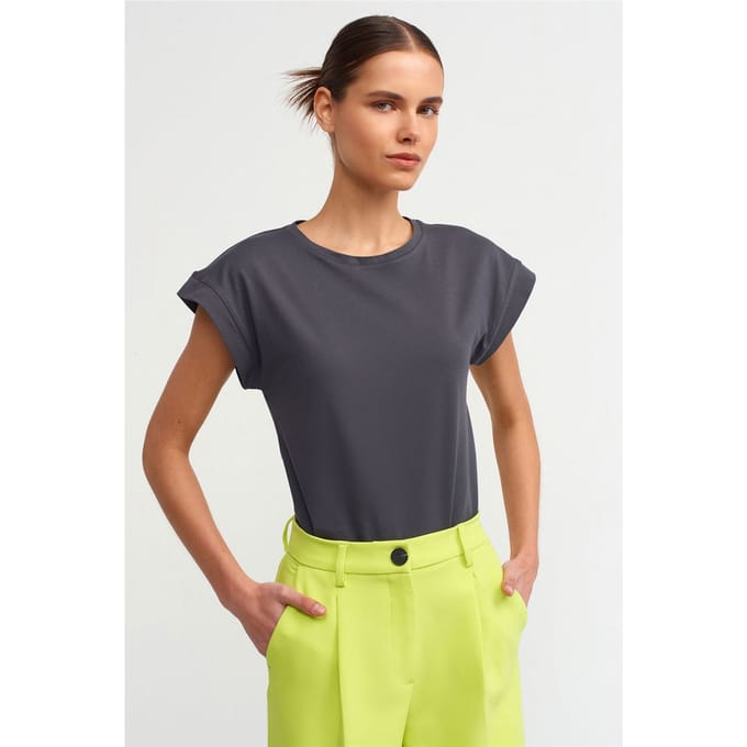 Dames Katoenen Crew Neck T-Shirt