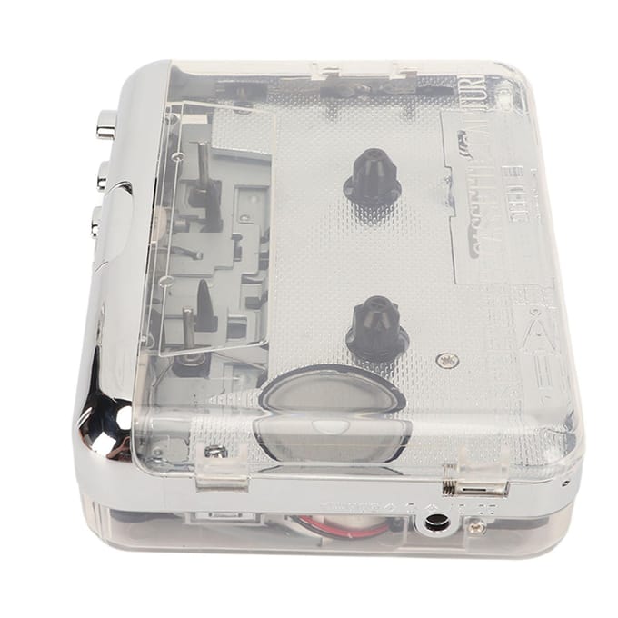 Cassette naar MP3 Converter Retro HiFi Stereo Geluid USB Cassettespeler met Transparante Behuizing