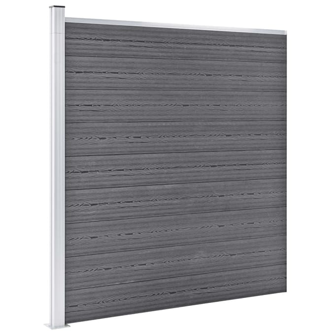 vidaXL - Schutting - 526x186 - cm - HKC - grijs