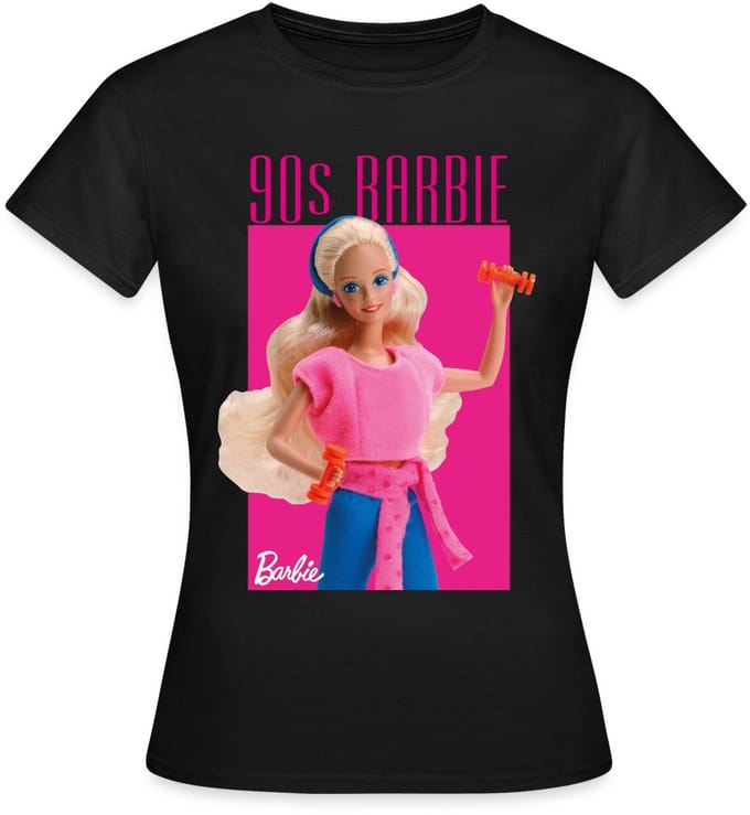 Barbie Portret Karakter Jaren 90 T-Shirt Dames
