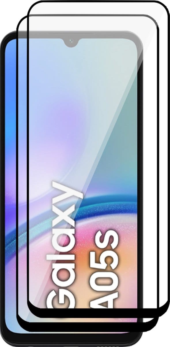 Screenprotector geschikt voor Samsung Galaxy A05s - 2x Volledig Dekkend Glas Screen Protector