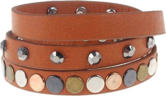 Behave - Bruine wikkelarmband - Bohemian trendaccessoire - 16 cm