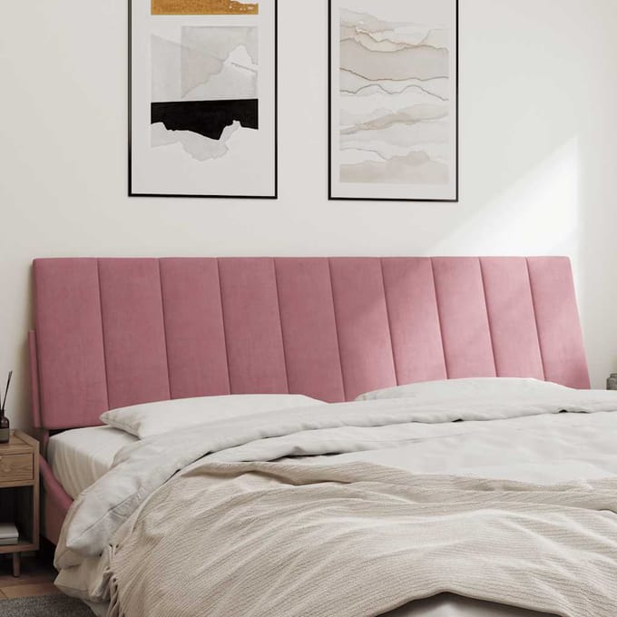 vidaXL - Hoofdbordkussen - "Hanko" - 180 - cm - fluweel - roze