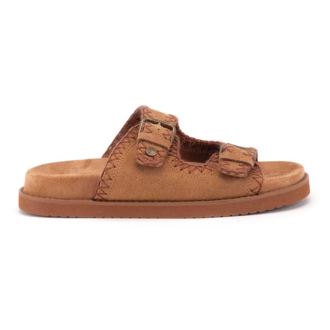 Warmbat Bendigo Suede Dames Sandalen - Cognac