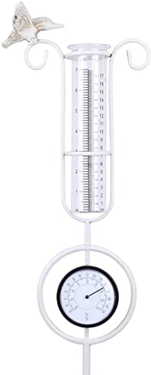 Buitenmetingen Regenmeter met Thermometer voor Tuin en Buitengebied