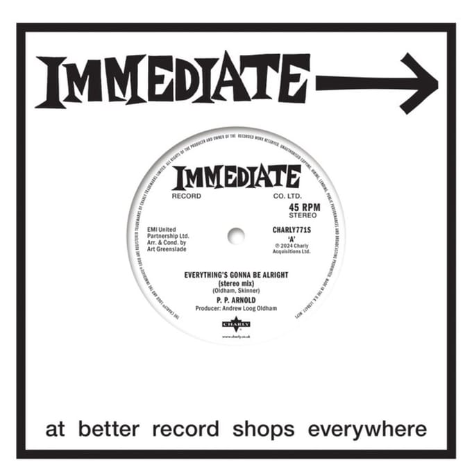 P.P. Arnold - Everything's Gonna Be Alright (Stereo Mix) / Everything's Gonna Be Alright (Instrumental) (7" Vinyl Single)