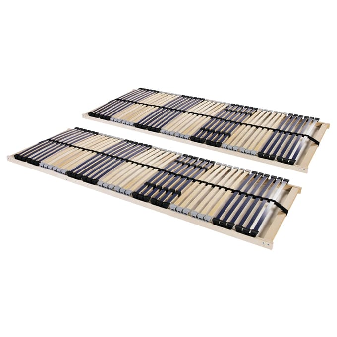vidaXL - Lattenbodems - 2 - st - met - 42 - latten - 7 - zones - 70x200 - cm