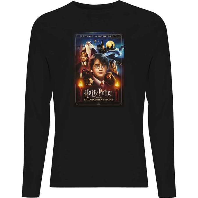 Harry Potter Philosopher's Stone Unisex Long Sleeve T-Shirt - Black - M