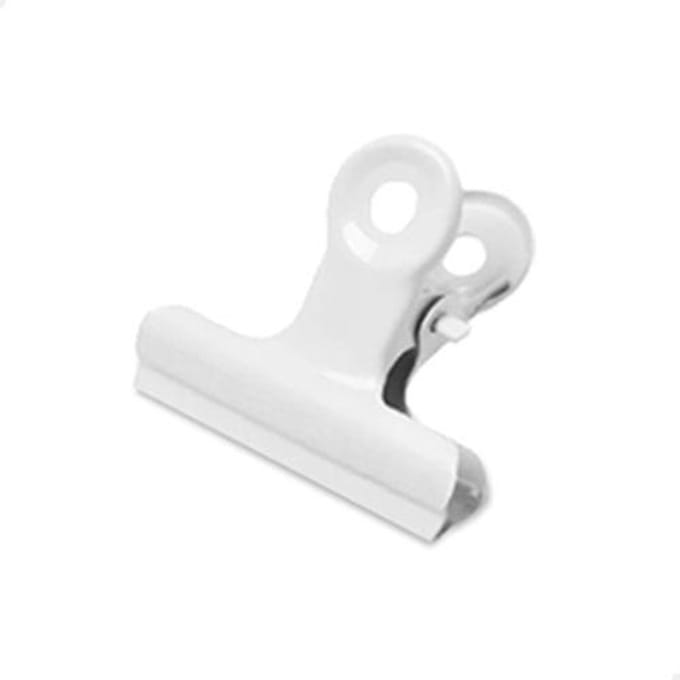 Bulldog clip 38 mm | Wit | 20 stuks