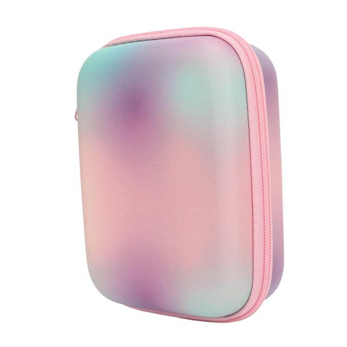 Harde koffer voor instant camera met soepele rits EVA waterdichte universele draagkoffer voor instant camera gray