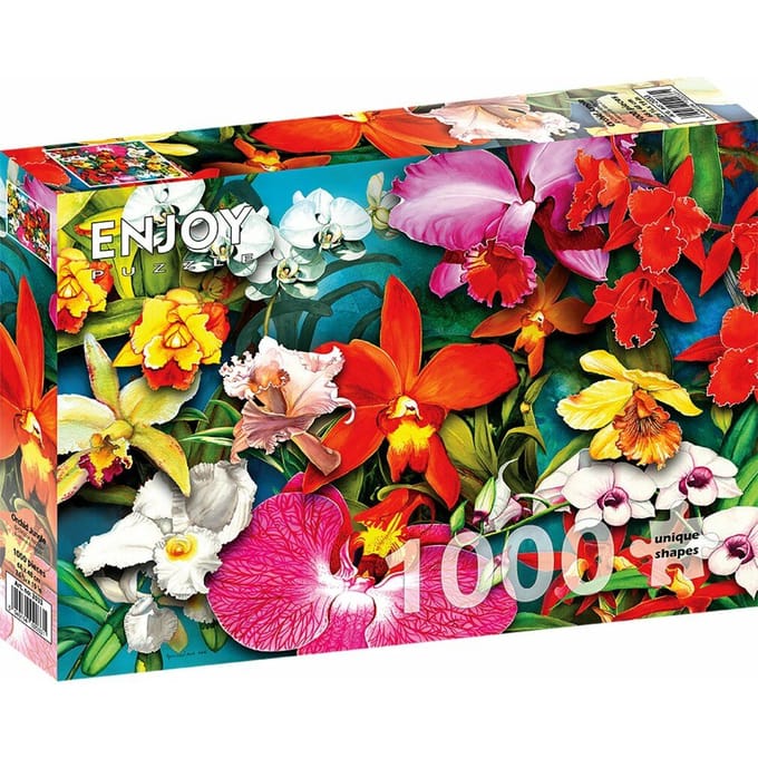 Enjoy Puzzle legpuzzel Orchideendschungel - 1000 stukjes kleurrijk.