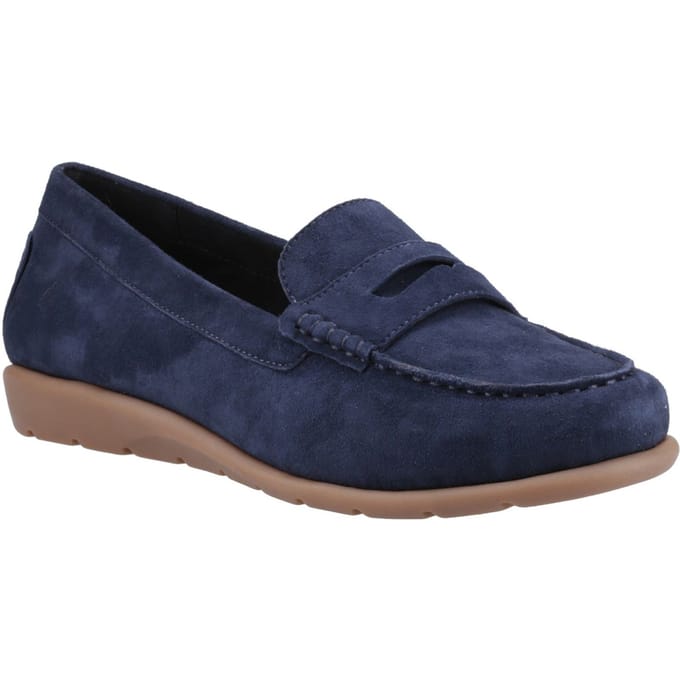 Hush Puppies Shelby Suède Dames Navy Instappers