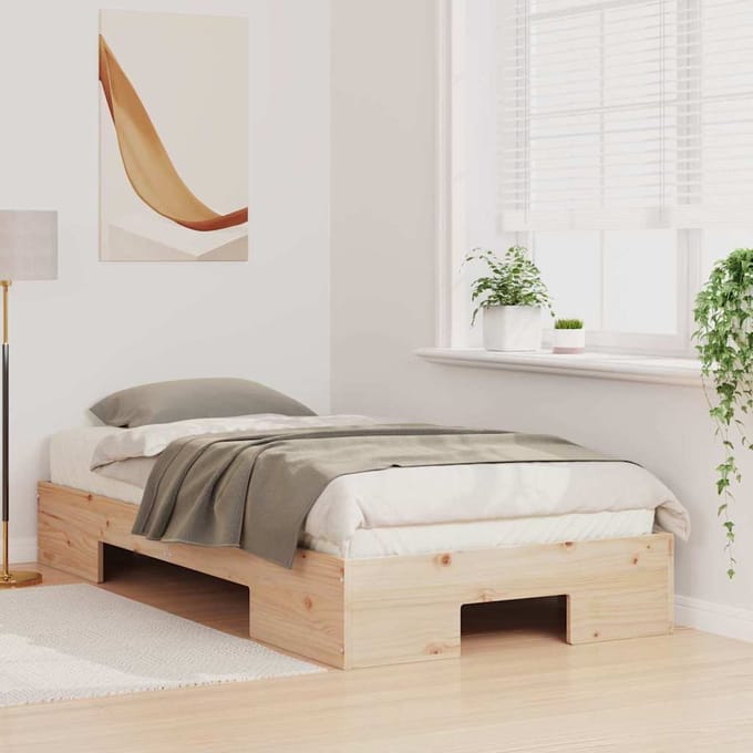 vidaXL - Bedframe - Bruin - 90 - x - 190 - cm