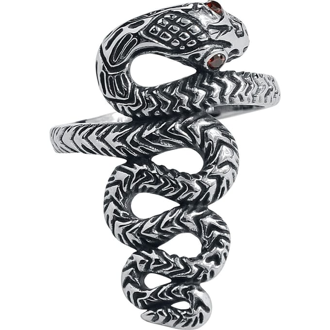 etNox Ring - Große Schlange - voor Vrouwen - zilverkleurig