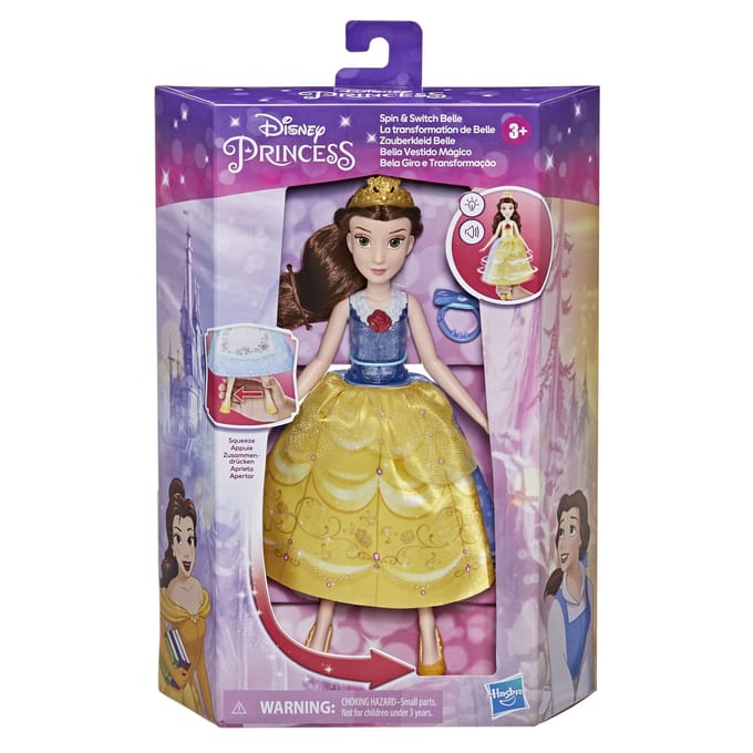 Hasbro Disney Princess Spin & Switch Belle (kunststof, 2 - 4 jaar)