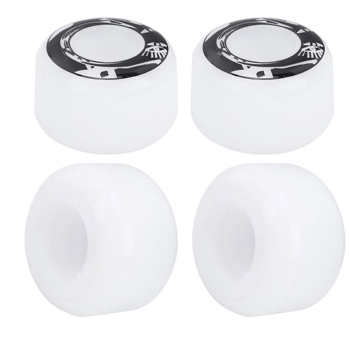 4 stuks/set Hoge Elasticiteit PU Visboard Skateboard Wielen Vervangingsaccessoireswit met patroon white