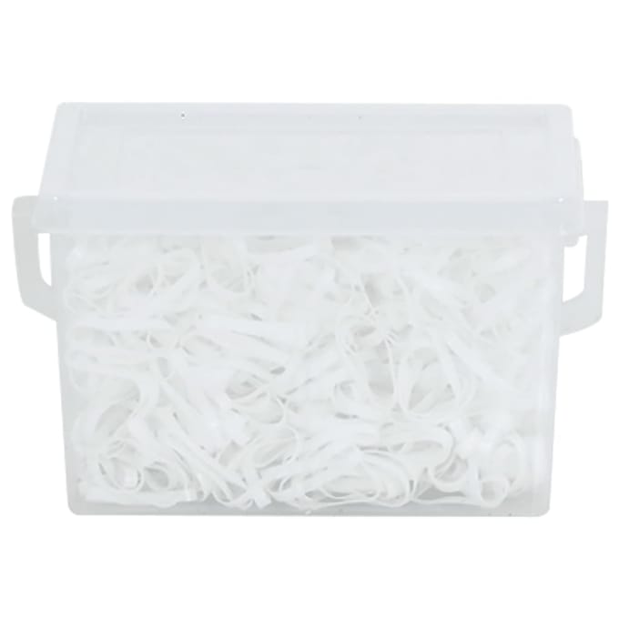 vidaXL - Haarelastiekjes - paard - 2500 - st - silicone - wit