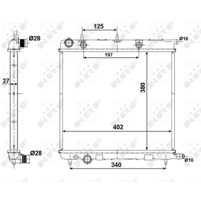 Radiator, motorkoeling NRF 50439