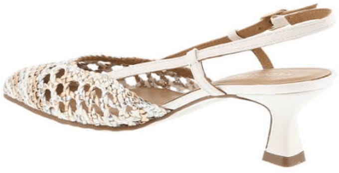 Pedro Miralles Dames Slingback Metal Blanco | Goud | Maat: 39