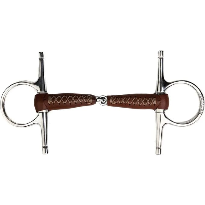 Met leer bekleed paardenbit 20 mm Metalab Pinchless