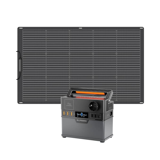 ALLPOWERS Solar Generator Kit 300W (S300 PLUS + SF100 100W Flexible Solar Panel)