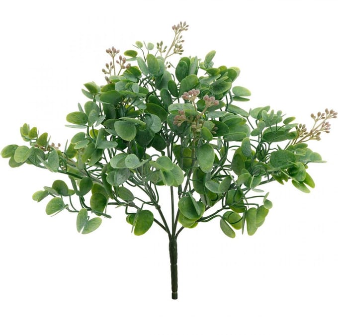 Bruiloftsdecoratie eucalyptustakken met bloemen decoratief boeket groe