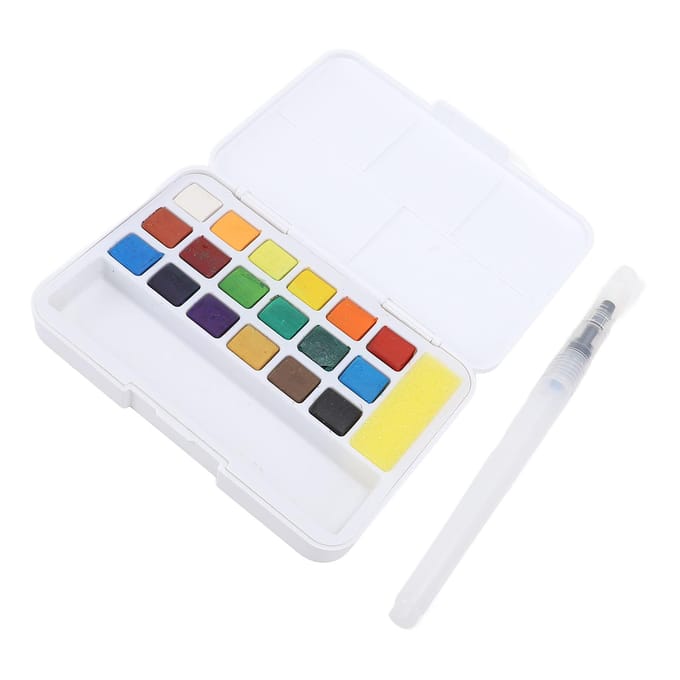 Aquarelverfset Reis 18 Levendige Kleuren Professioneel Wasbaar voor Kunstenaars Studenten white