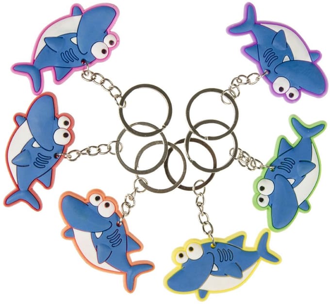 Duckiez Sleutelhanger Haai - 48 stuks