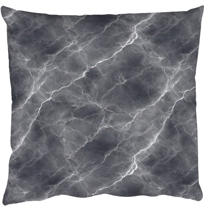 Sierkussens - Kussentjes Woonkamer - 40x40 cm - Donkergrijs - Bliksem - Marmer