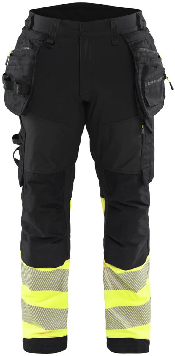 Blaklader 1821-2513 Softshell Werkbroek High Vis - Zwart/High Vis Geel - D84