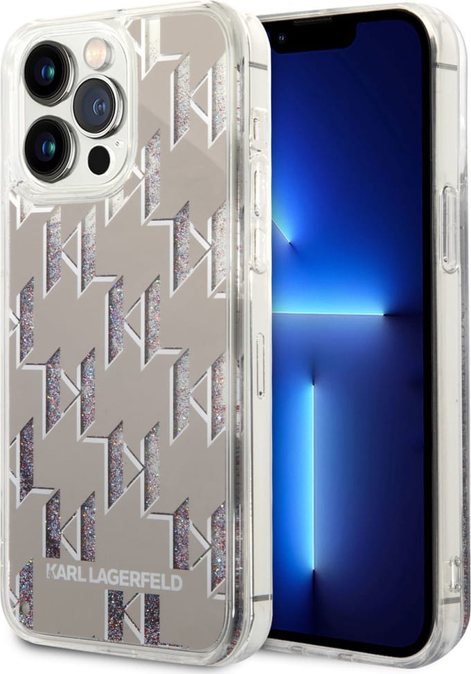 Karl Lagerfeld KLHCP14XLMNMS iPhone 14 Pro Max 6.7 "hardcase silver / silver Liquid Glitter Monogram