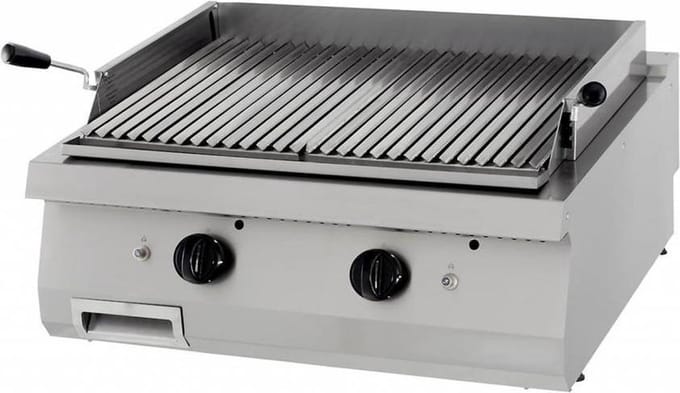 Heavy Duty Lavasteengrill - Dubbel - 70 cm Diep - Gas