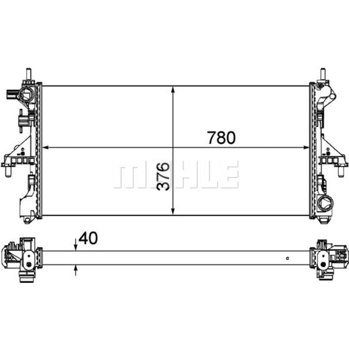 Radiator, motorkoeling MAHLE CR 1034 000P