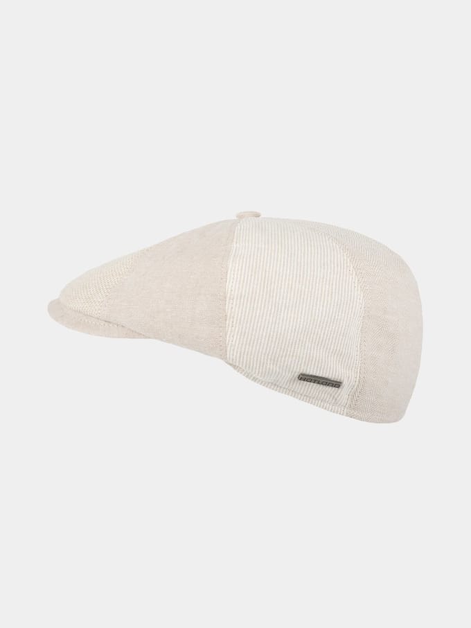 Easton - Katoenen flatcap - Beige