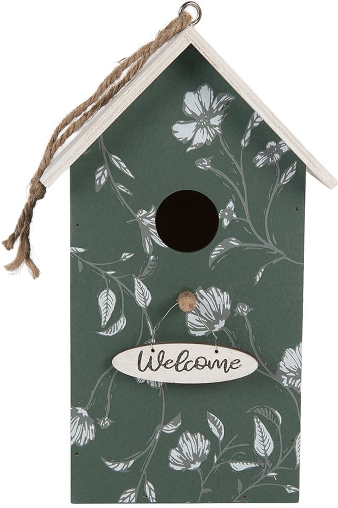 Clayre & Eef Vogelhuis 15x10x22 cm Groen Hout