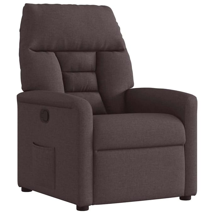 vidaXL - Fauteuil - verstelbaar - stof - donkerbruin