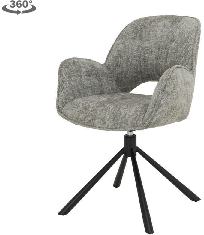 Tower Living - Isola draaibare armstoel - zilver