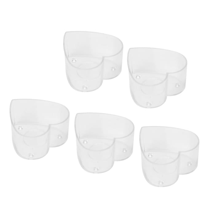 50 Stuks DIY Plastic Kaarsvorm Transparant Hittebestendig Kaarsen Maken Container Accessoire Hart white